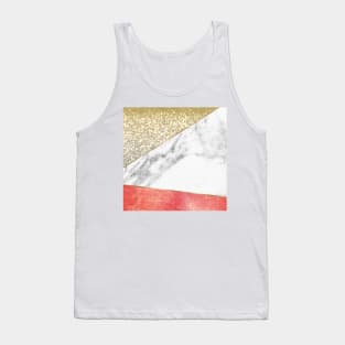 Arty rose gold glitter marble ii Tank Top